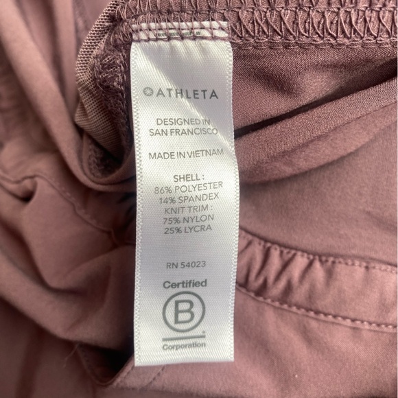 Athleta Attitude Ruched Drawstring Volcanic Violet Size 6 - Picture 11 of 13